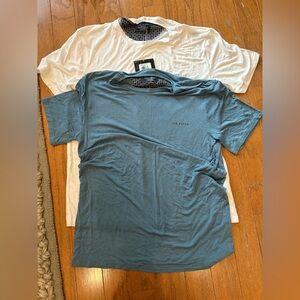 Ted Baker Teal and White Short Sleeve Tees
